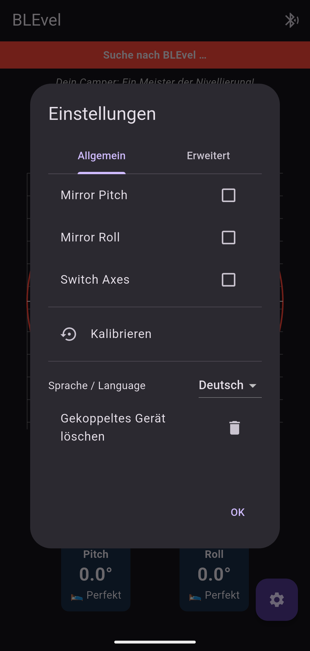 Einstellungen Allgemein